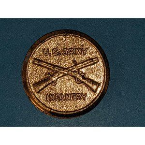 1950's Kellogg Cereal TIN U.S. ARMY BADGE METAL PIN PREMIUM PINBACK INFANTRY